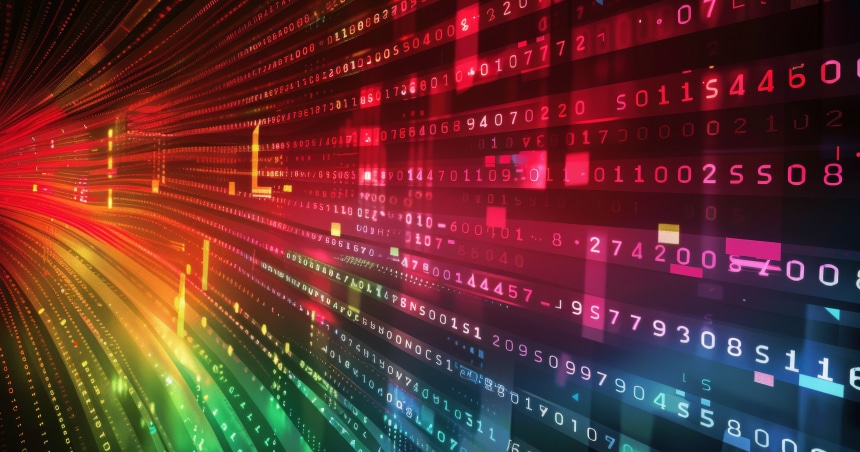 Color-coded matrix of customer data types used for segmentation