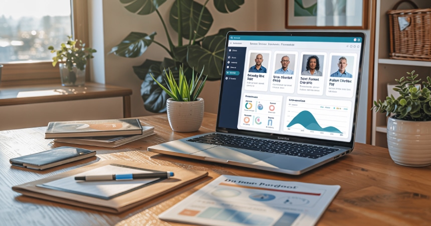 AI tool displaying segmented customer profiles for small business marketing