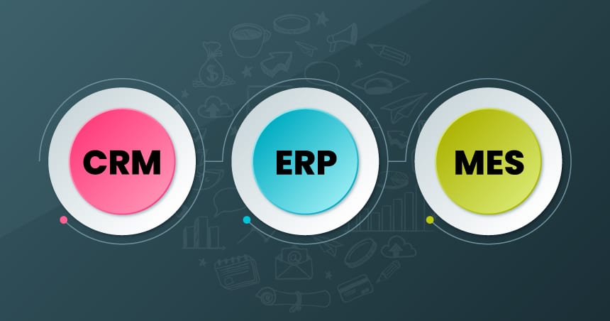 Three labeled system icons