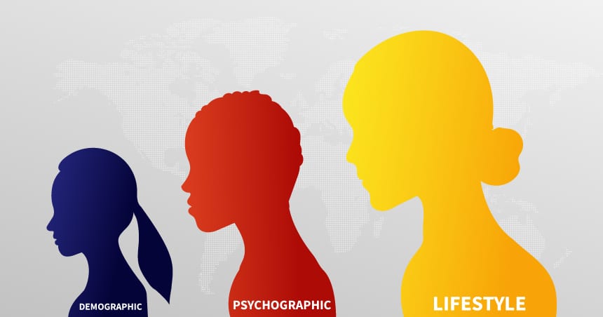 Side-by-side comparison of marketing strategy using demographic vs lifestyle segmentation
