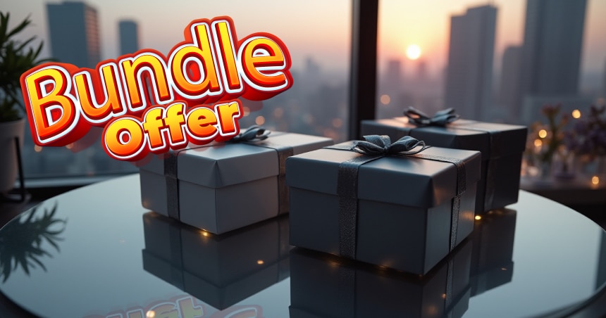 Three products in a gift box or toolbox titled “Bundle Offer”